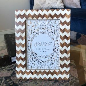Wood Tile Chevron Edge Photo Picture Frame Decor Home Decoration Stone Boho